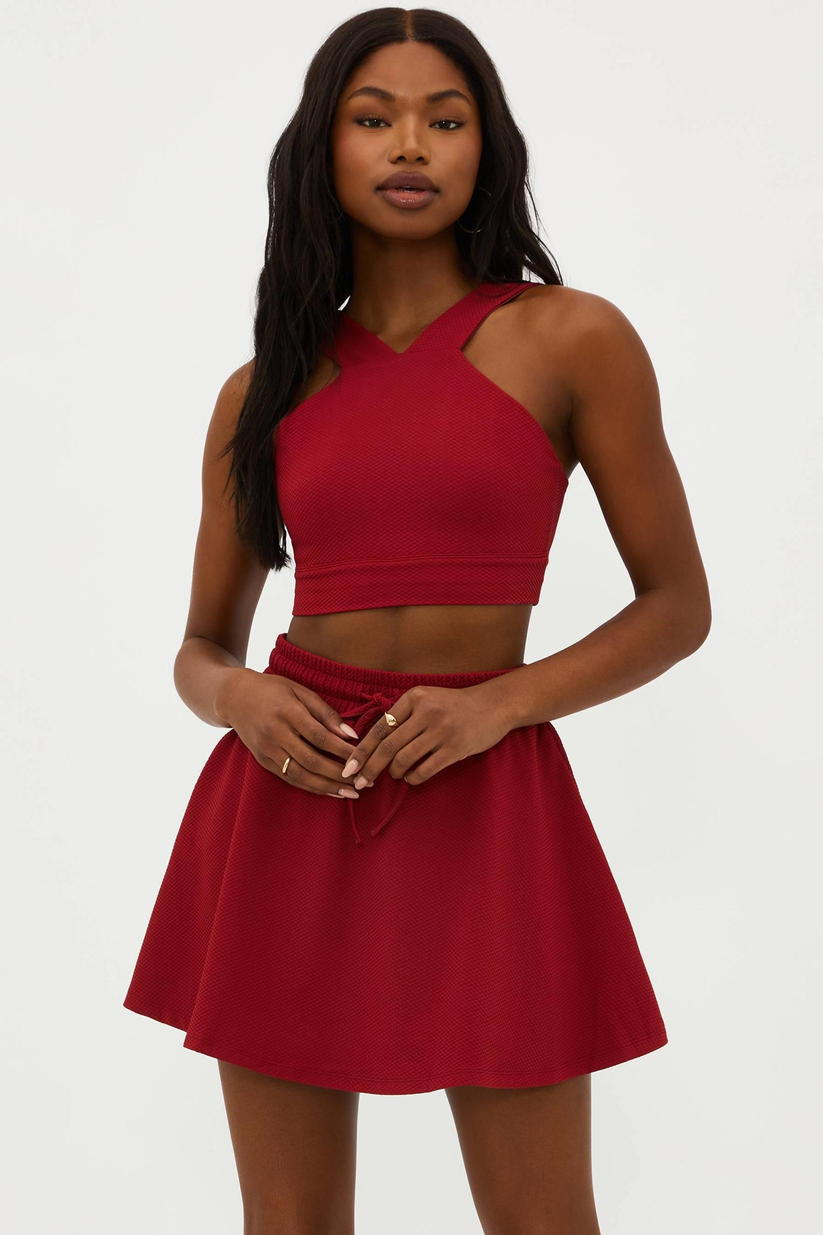 Adia Top Rio Red Waffle Product Image