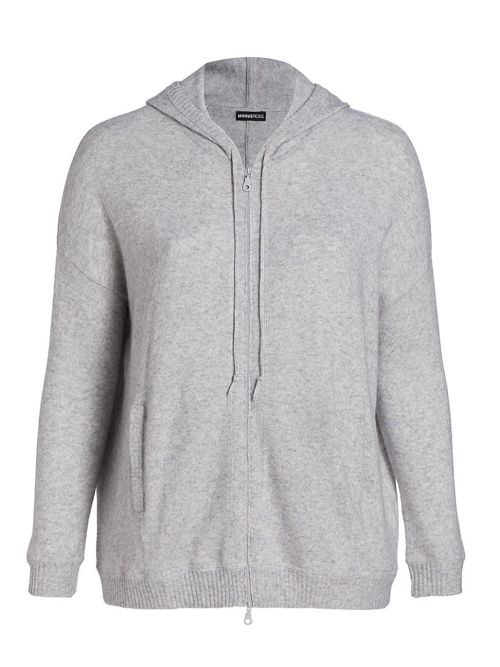 Womens Cashmere Zip-Up Hoodie Product Image