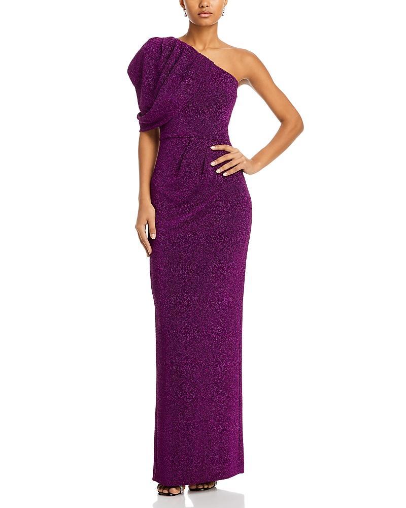 Black Halo Egan Metallic One Shoulder Gown Product Image