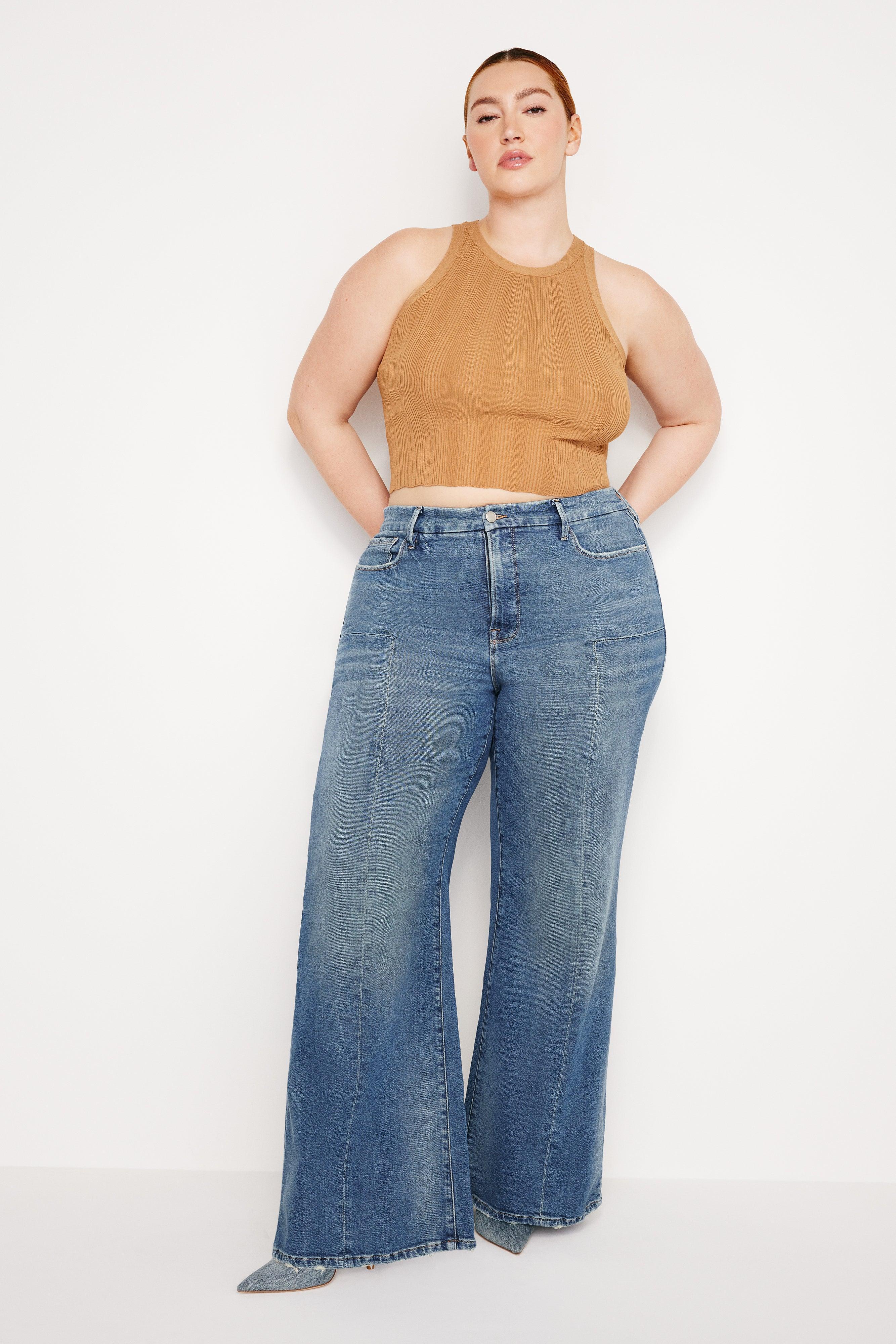 GOOD WAIST PALAZZO JEANS | INDIGO659 Product Image