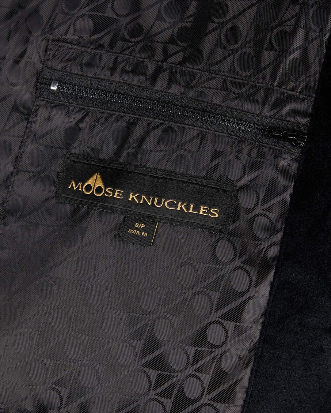 Moose Knuckles Womens Velour Misti Gold Puffer in Black Product Image