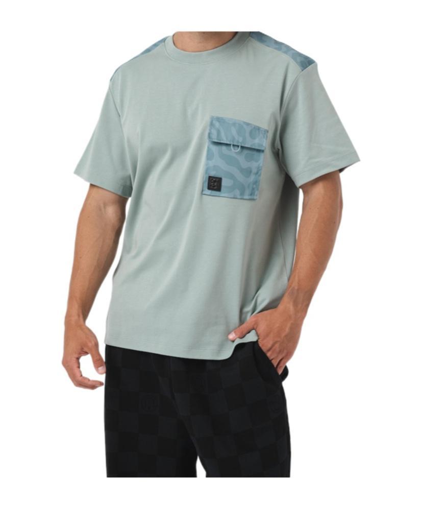 HUGO BOSS Animal-printed Trim Cotton T-shirt In Gray Product Image