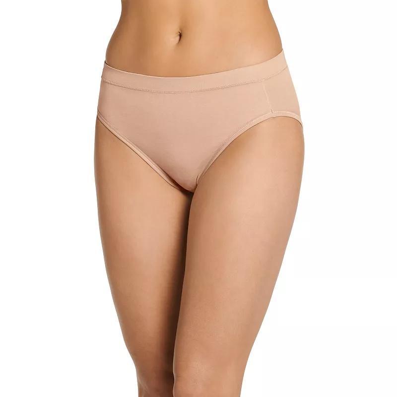 Women's Jockey® Cotton Stretch Hi-Cut Panty 1555, Just Past Black Product Image