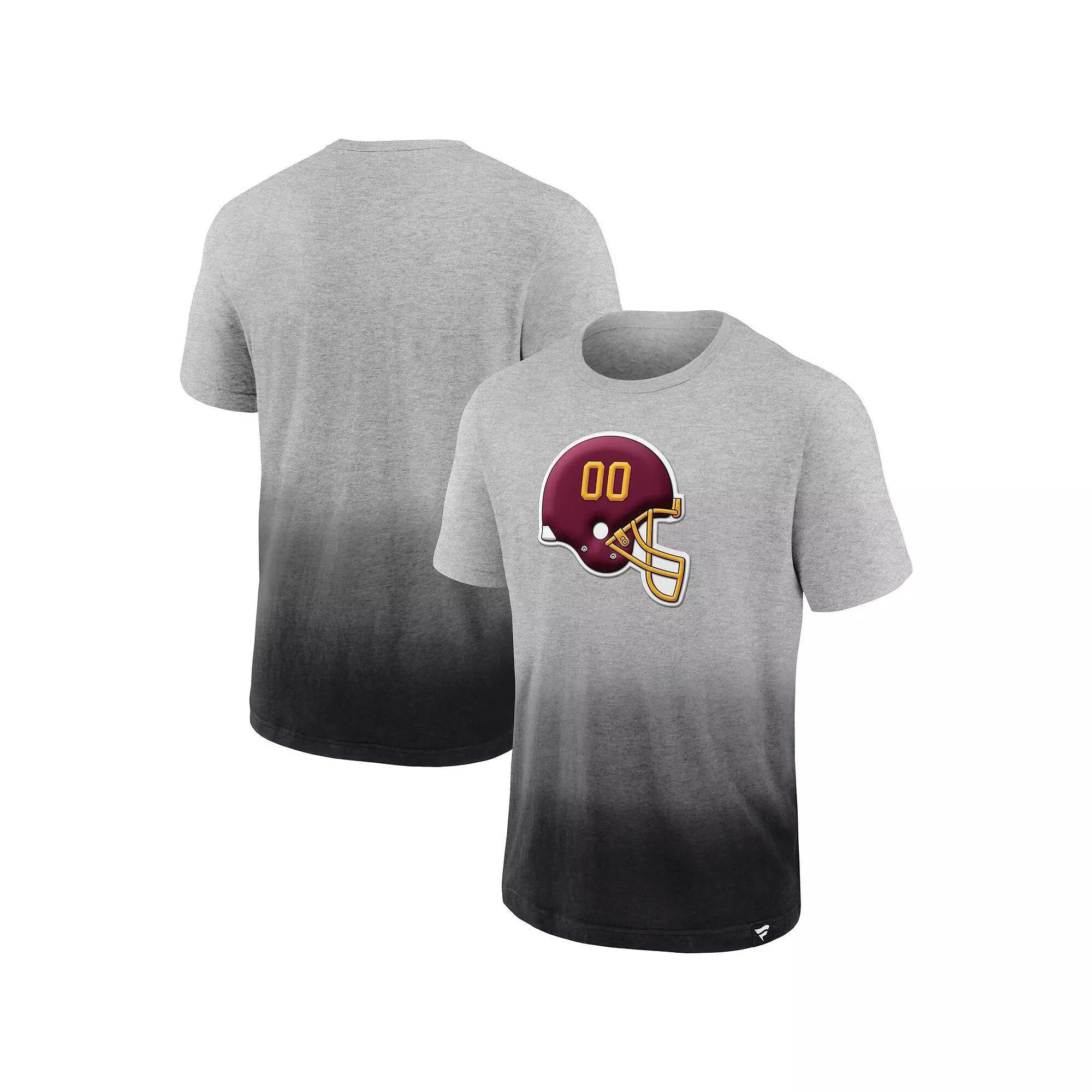 Men's Fanatics Branded Heathered Gray/Black Washington Football Team Team Ombre T-Shirt, Size: Small, Wft Grey Product Image