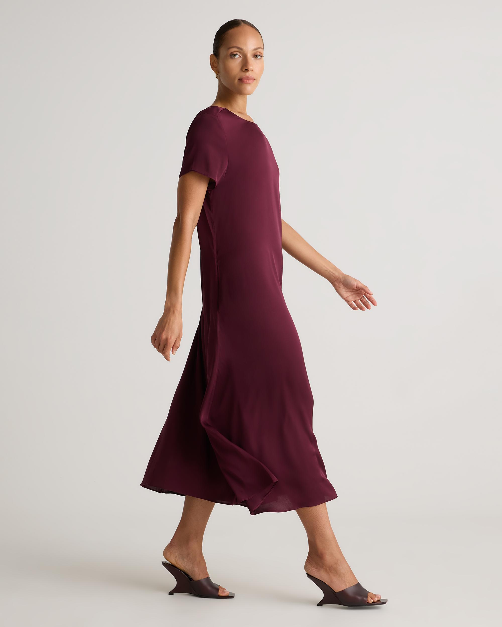 Quince | Women's Washable Stretch Silk Voluminous Maxi Dress Product Image