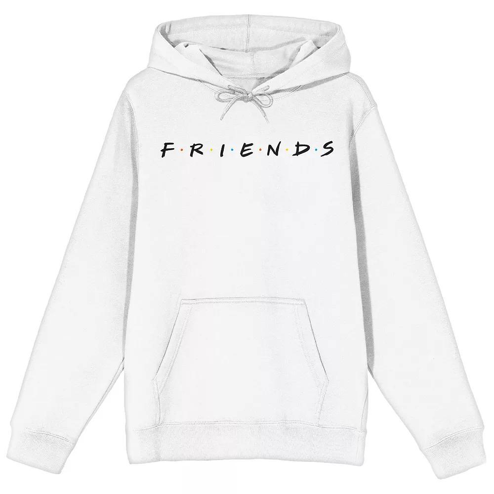 Men's Friends Logo Graphic Hoodie, Size: Medium, White Product Image