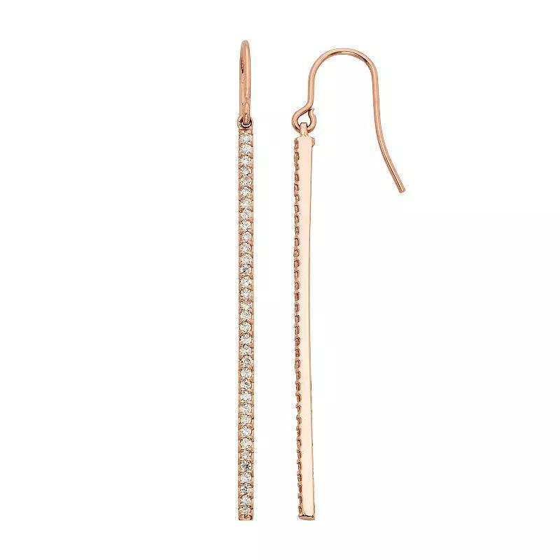 1 Carat T.W. Diamond 14k Gold Stick Drop Earrings, Women's, Yellow Product Image