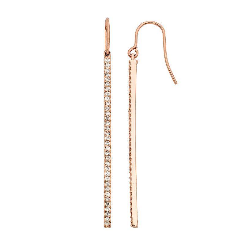 1 Carat T.W. Diamond 14k Gold Stick Drop Earrings, Women's, Yellow Product Image