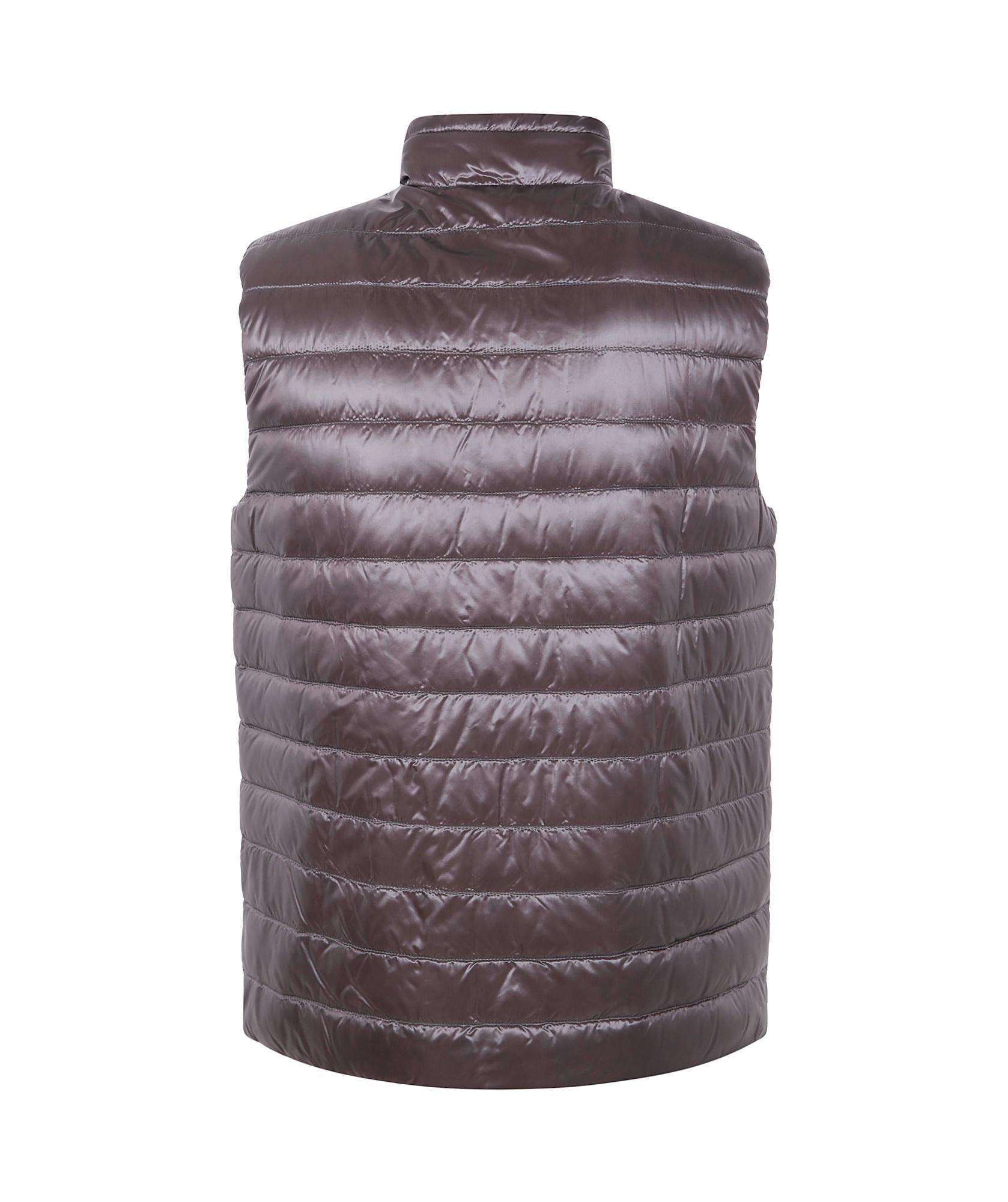 HERNO Sleevless Zipper Vest In Gray Product Image