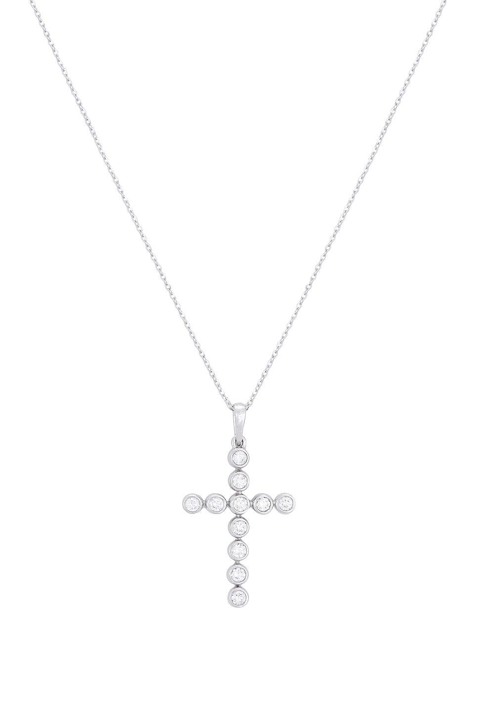 Diamond Bezel Cross Necklace Product Image