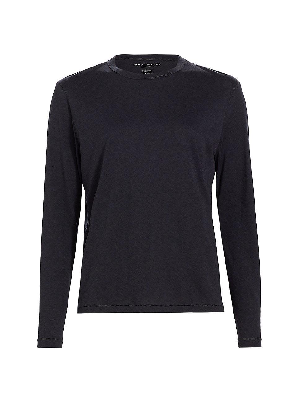 Womens Long-Sleeve Semi Relaxed Crewneck Top Product Image