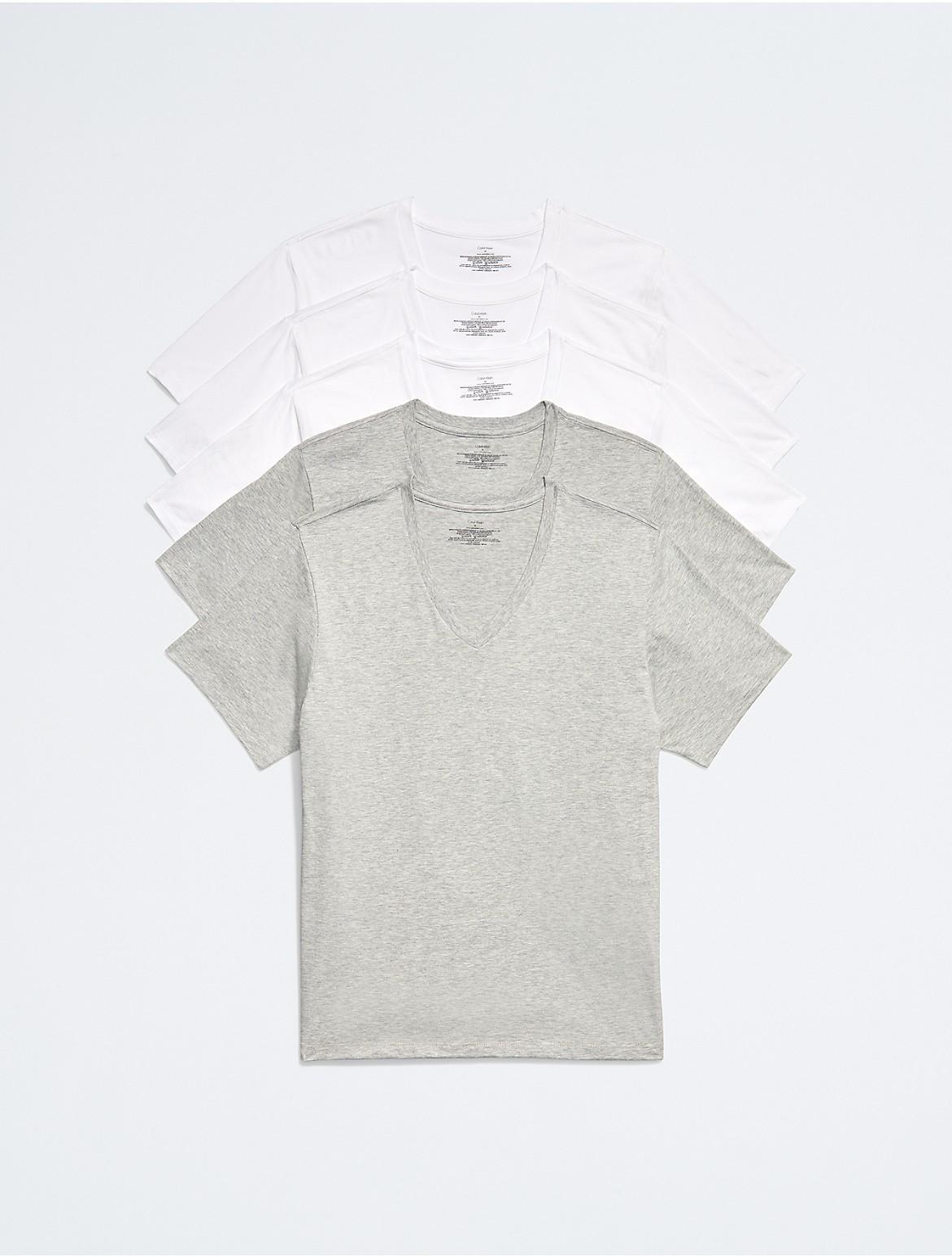 Calvin Klein Mens Cotton Classics 5-Pack V-Neck T-Shirt - Multi - XL Product Image