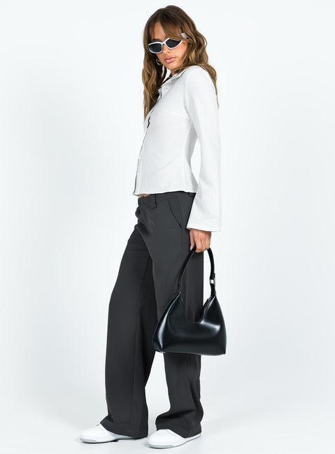 Anni Pinstripe Shirt White Product Image