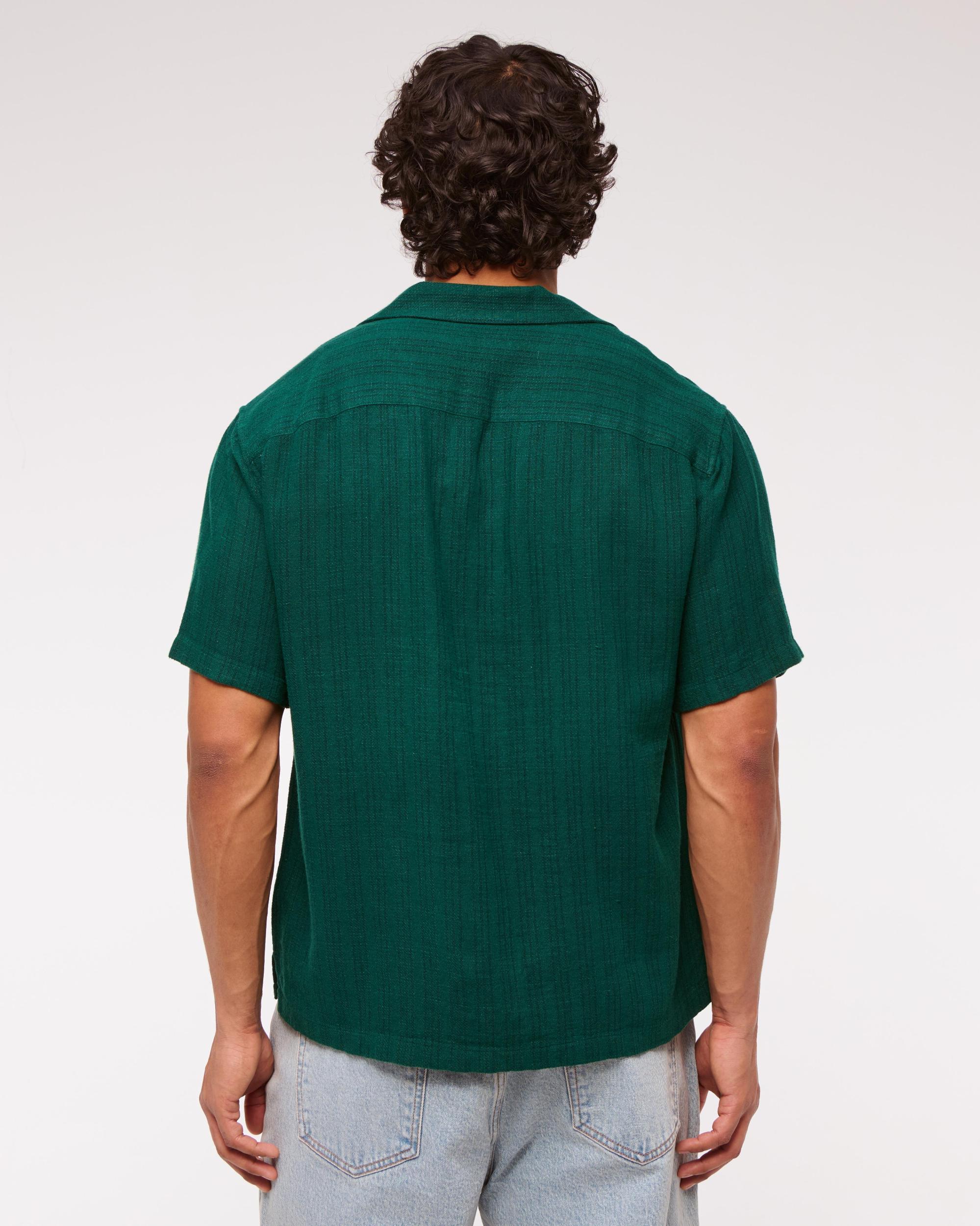 Camp Collar Summer Linen-Blend Shirt Product Image