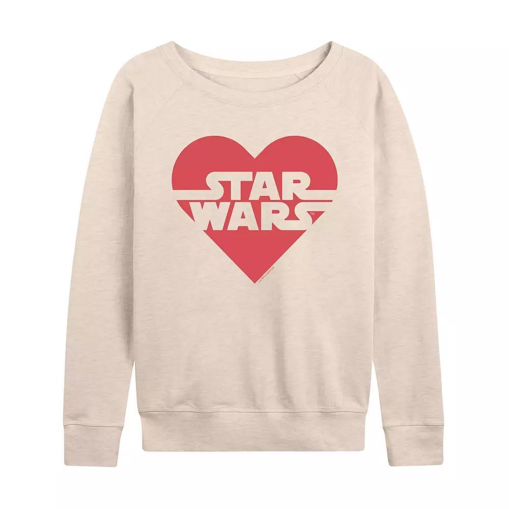 Womens Star Wars Heart Logo French Terry Long Sleeve Tee Product Image