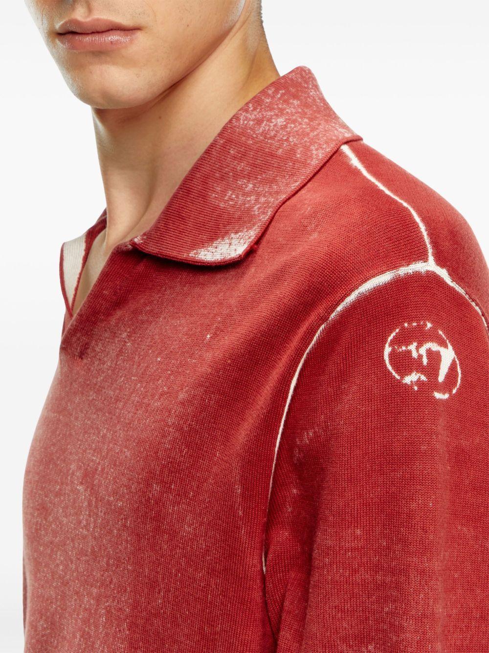 faded effect fine-rib jumper Product Image