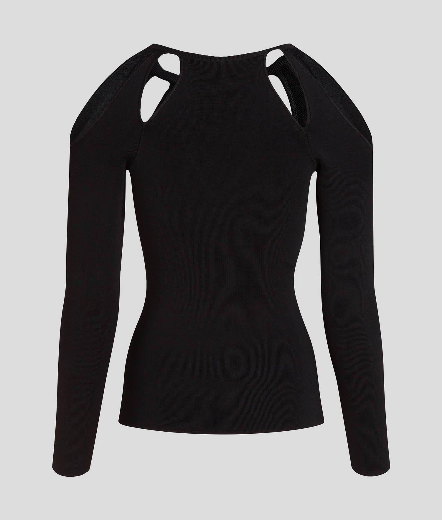 KARL SIGNATURE CUTOUT SWEATER Product Image