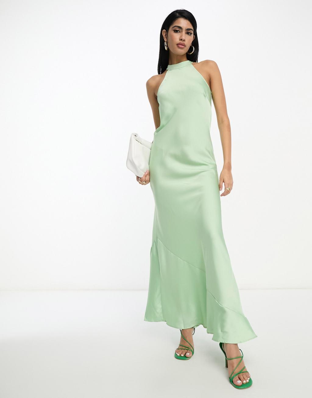 Vila Bridesmaid halterneck maxi dress Product Image