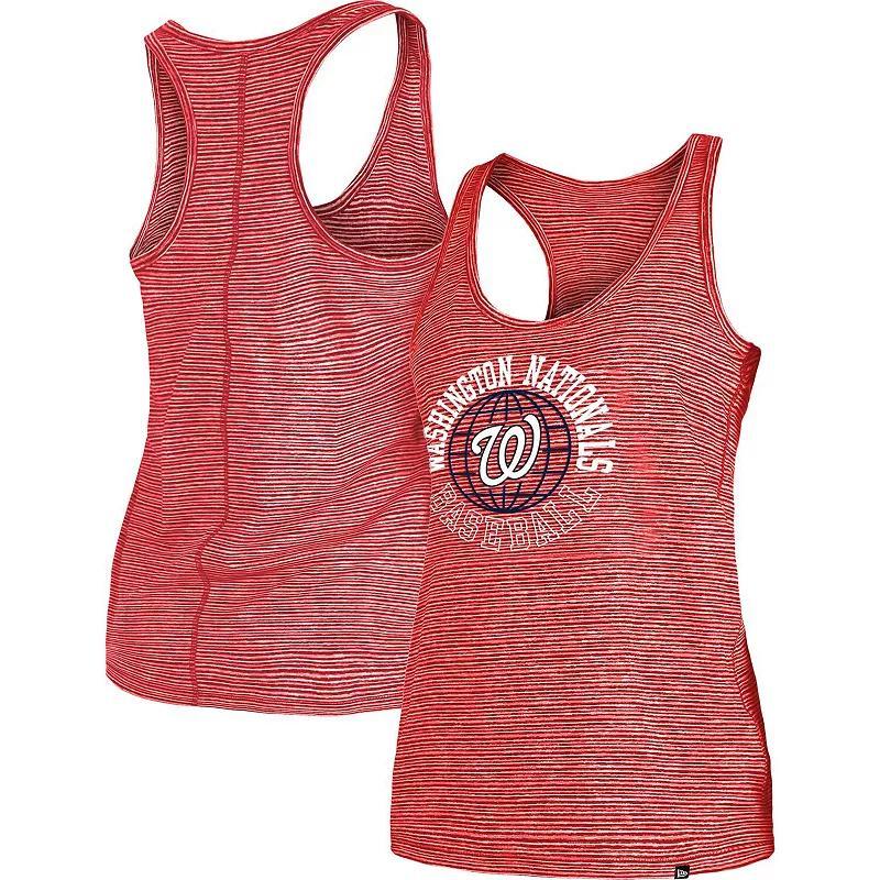 Women's New Era Red Washington Nationals Active Racerback Tank Top, Size: Large Product Image