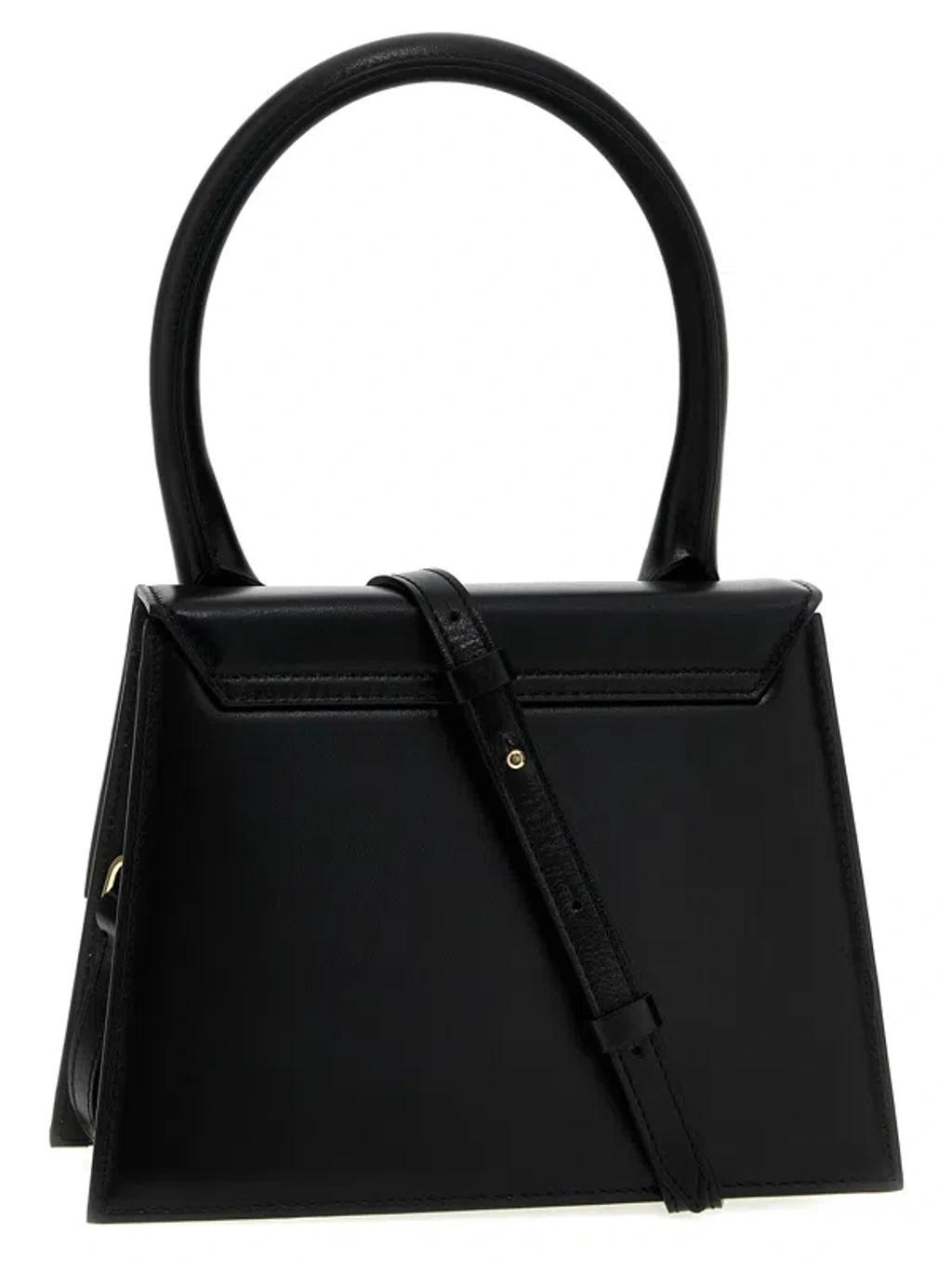 JACQUEMUS Small Handle And Removable Shoulder Strap In Black Product Image