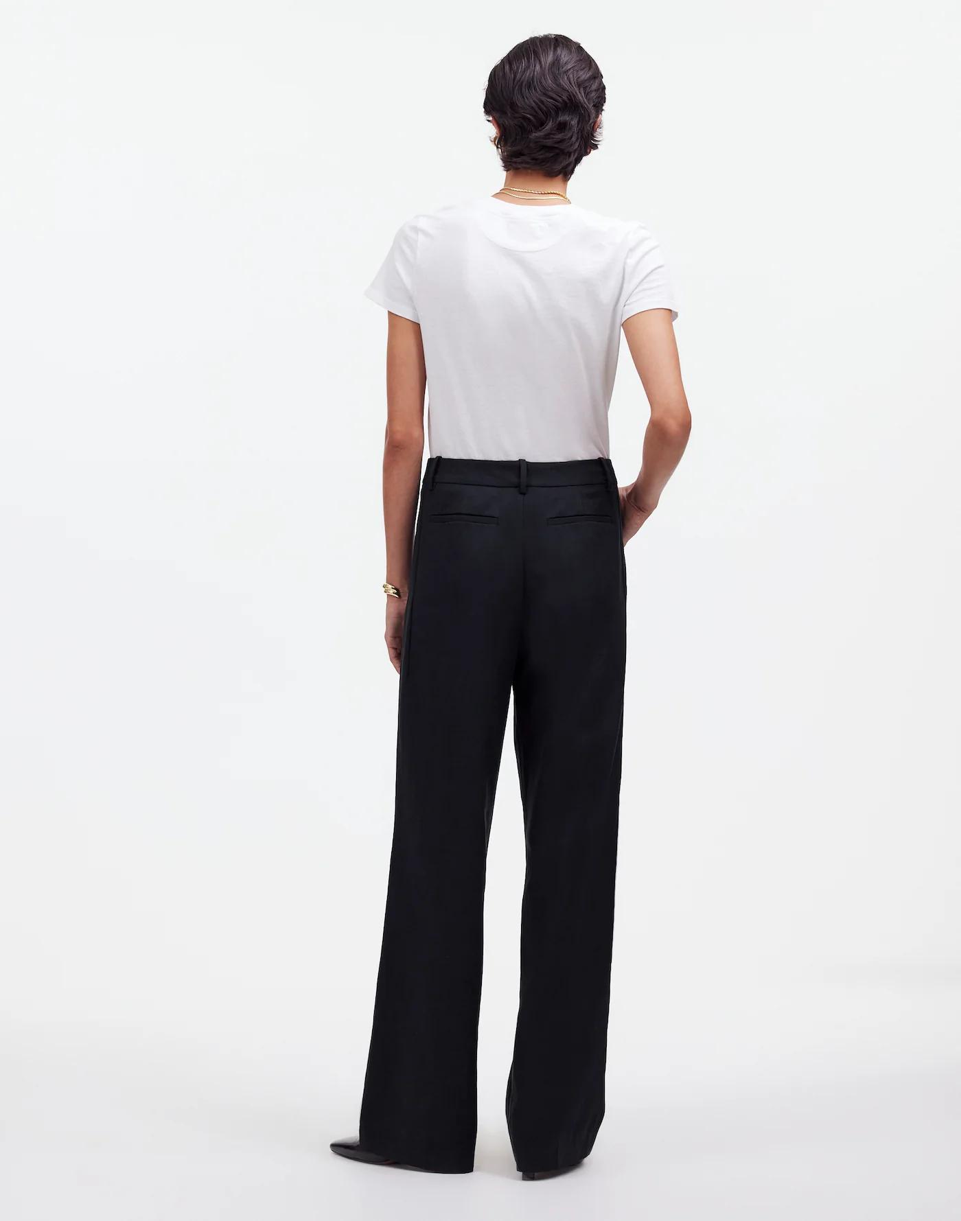 Tall Slouchy Straight Pants in Drapey Twill Product Image