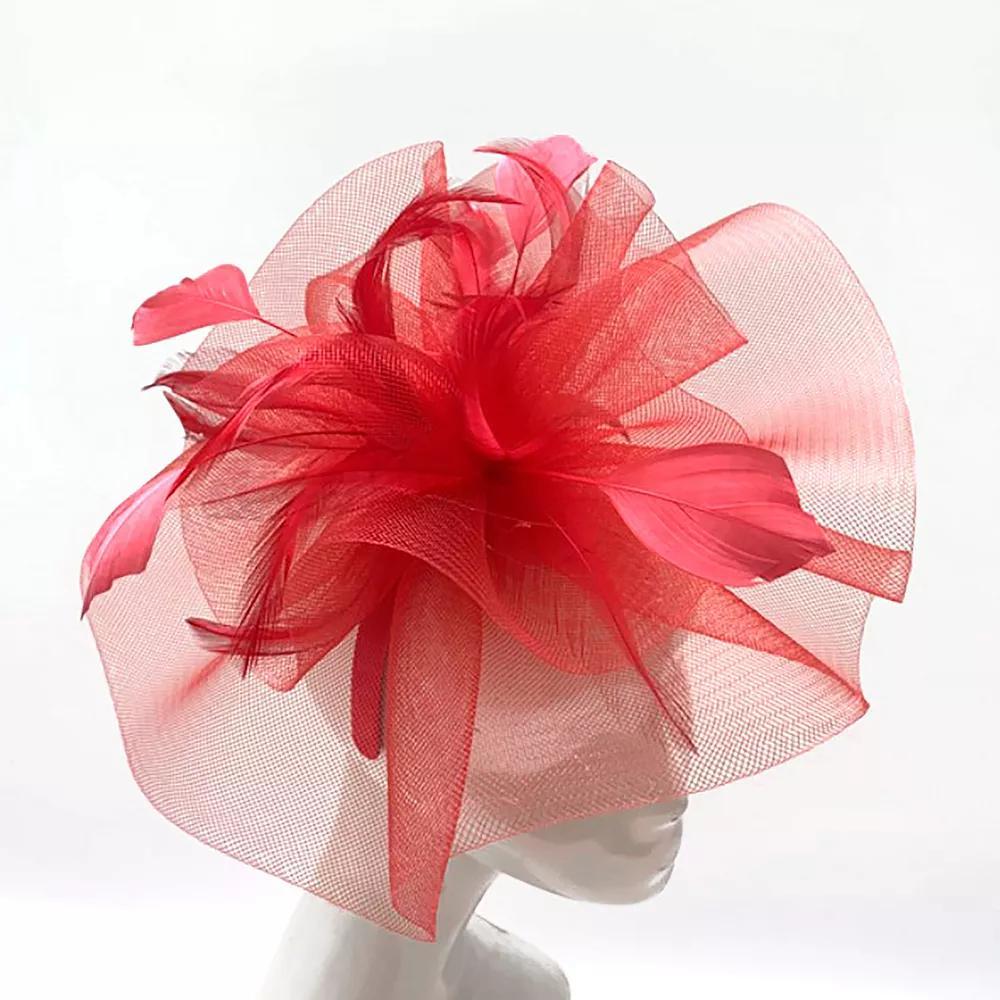 Women's Bellisima Double Layer Crinoline Fascinator, Red Product Image