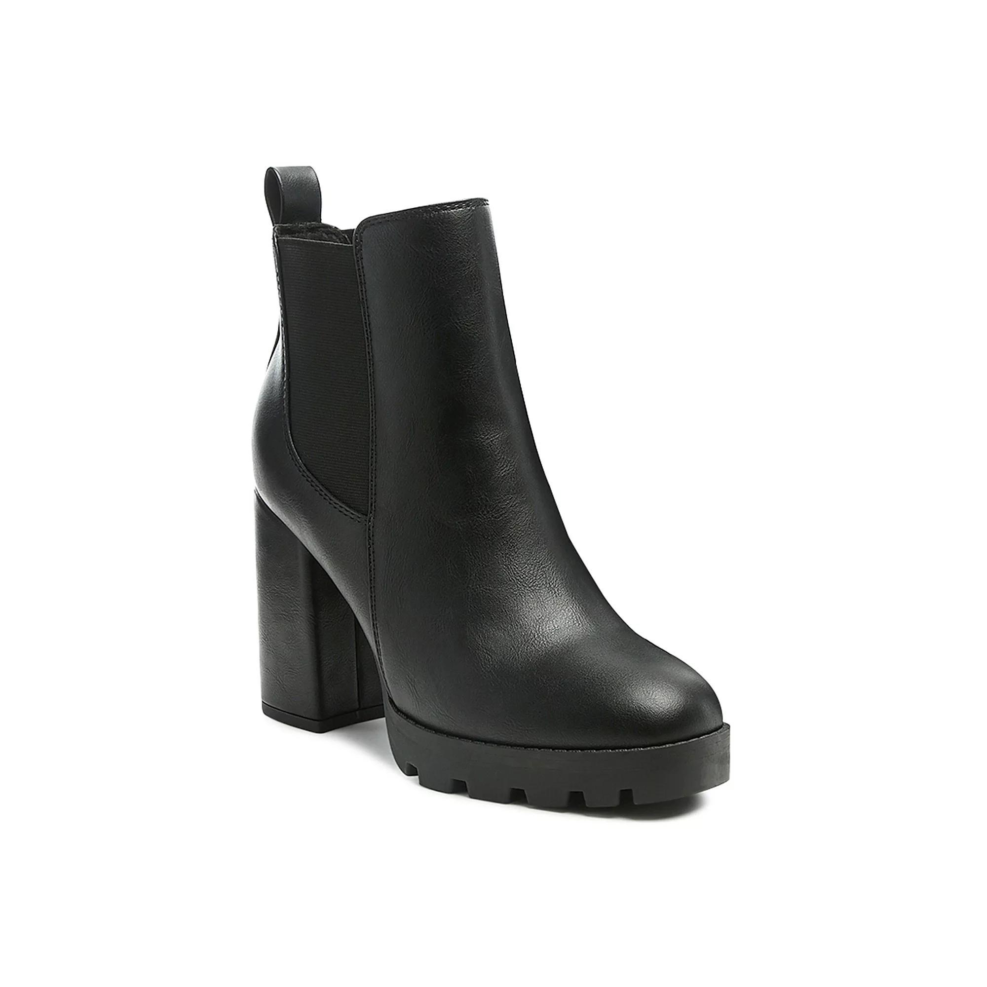 London Rag Sonia Women's Block Heel Chelsea Boots, Size: 7, Black Product Image