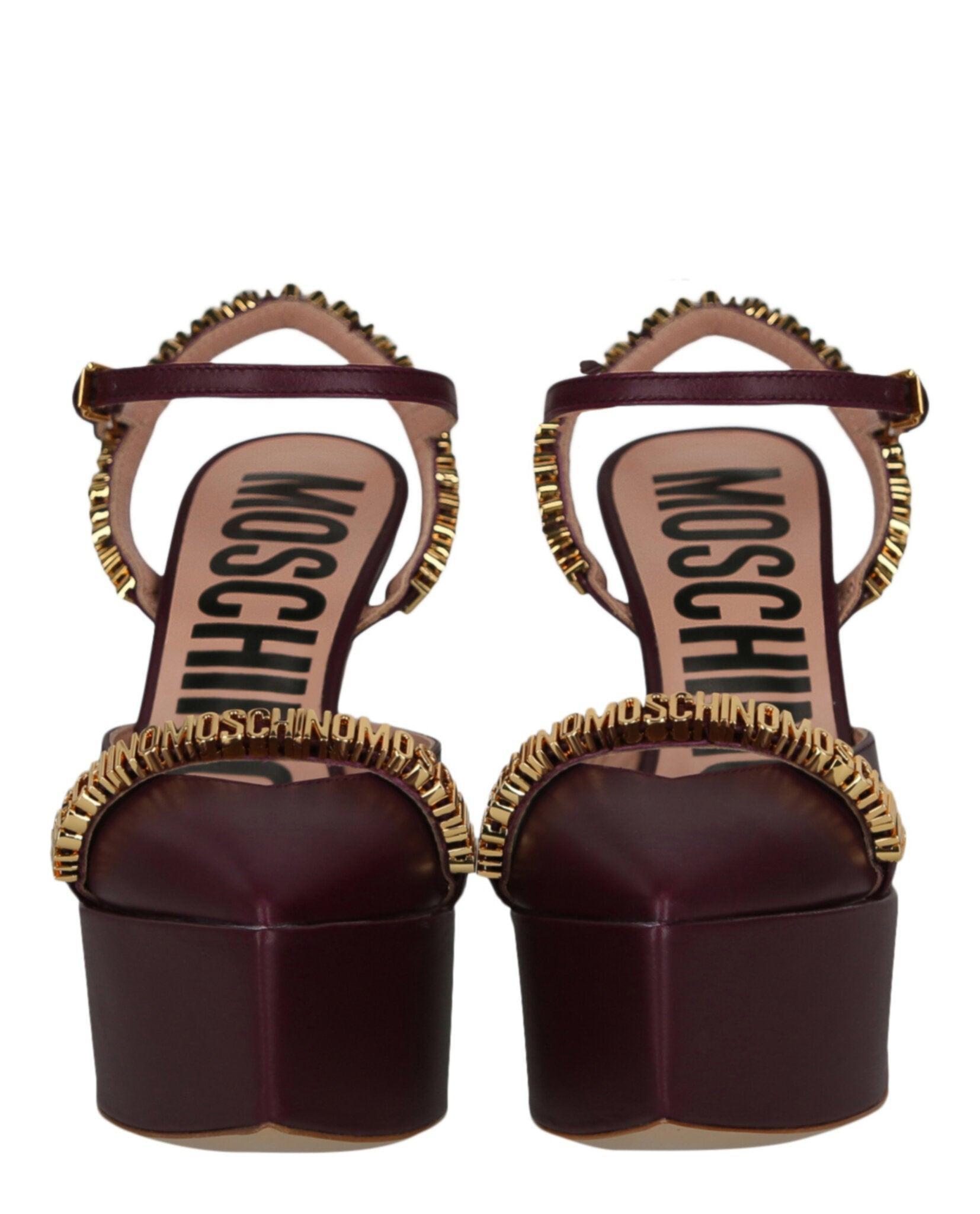Moschino Logo Lettering Ankle Strap Pumps Product Image
