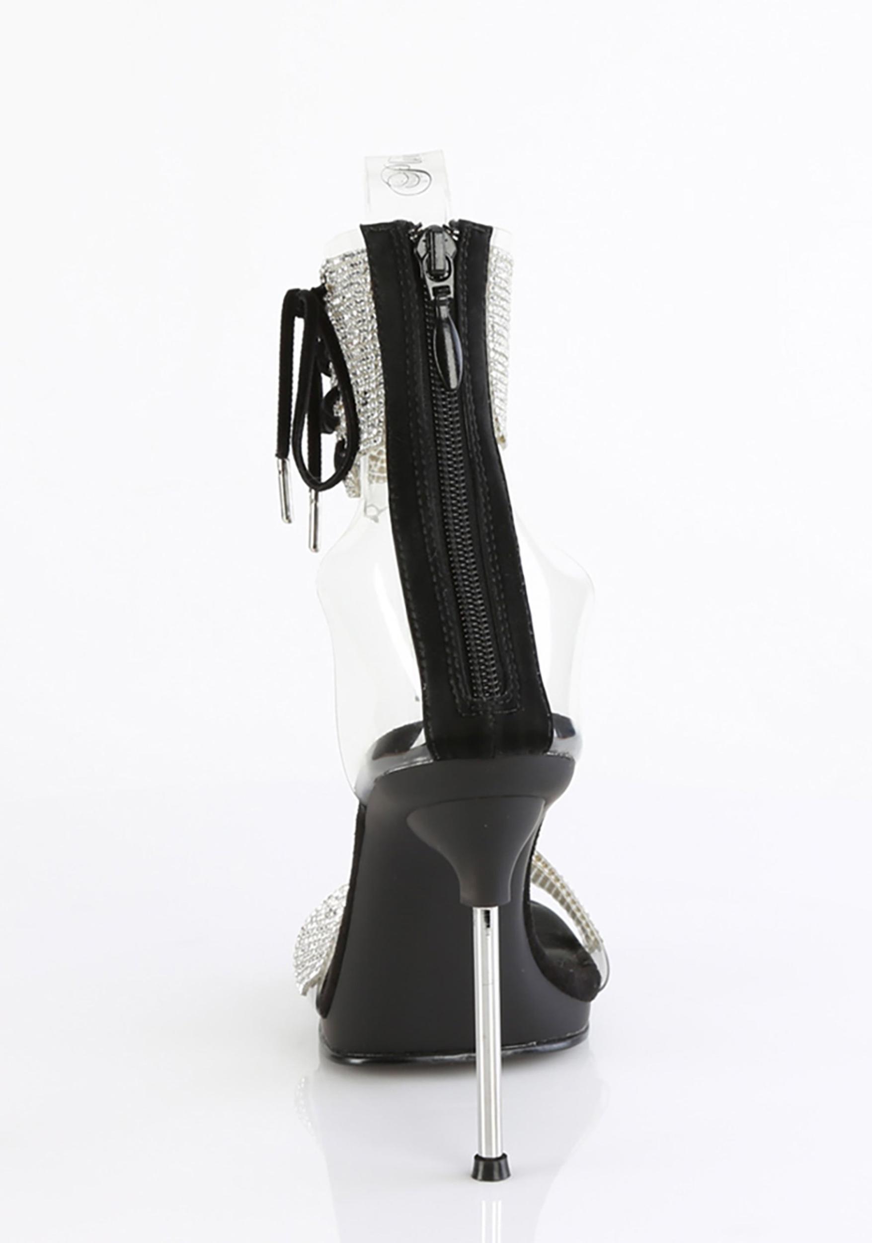 Fabulicious Chic-47 Rhinestone Heels - Black Product Image