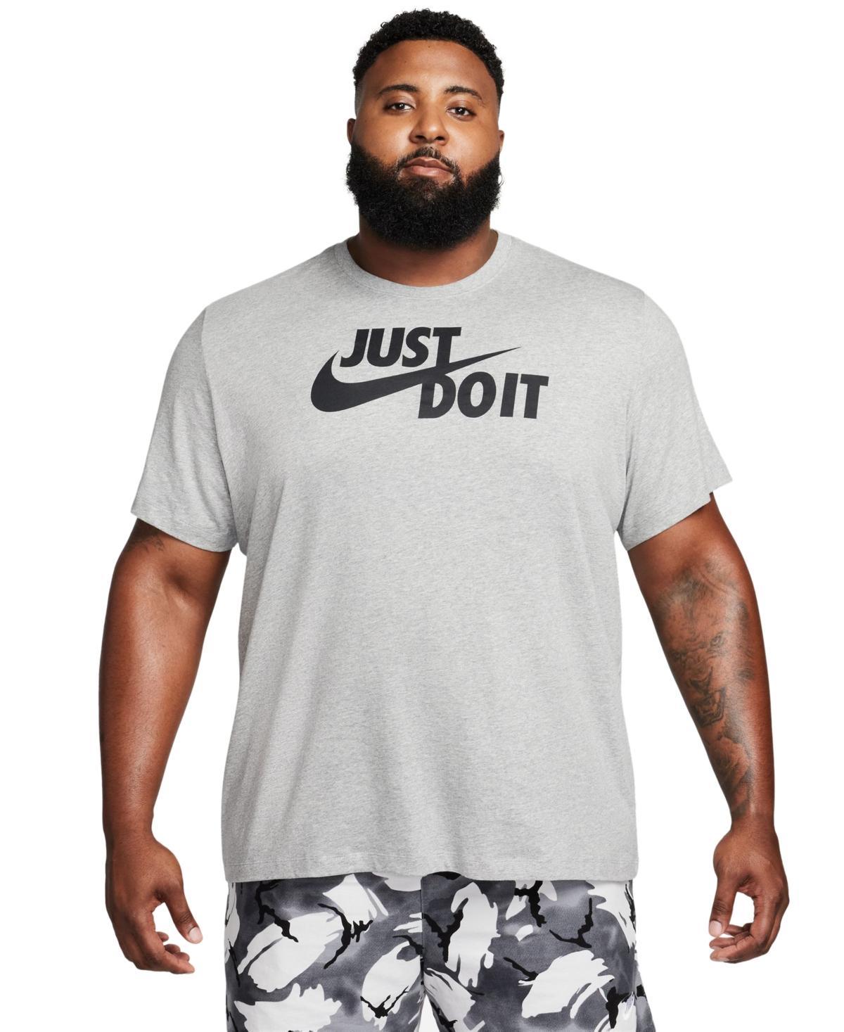 Men's Nike "Just Do It" Logo Tee, Size: Small, Black White Product Image