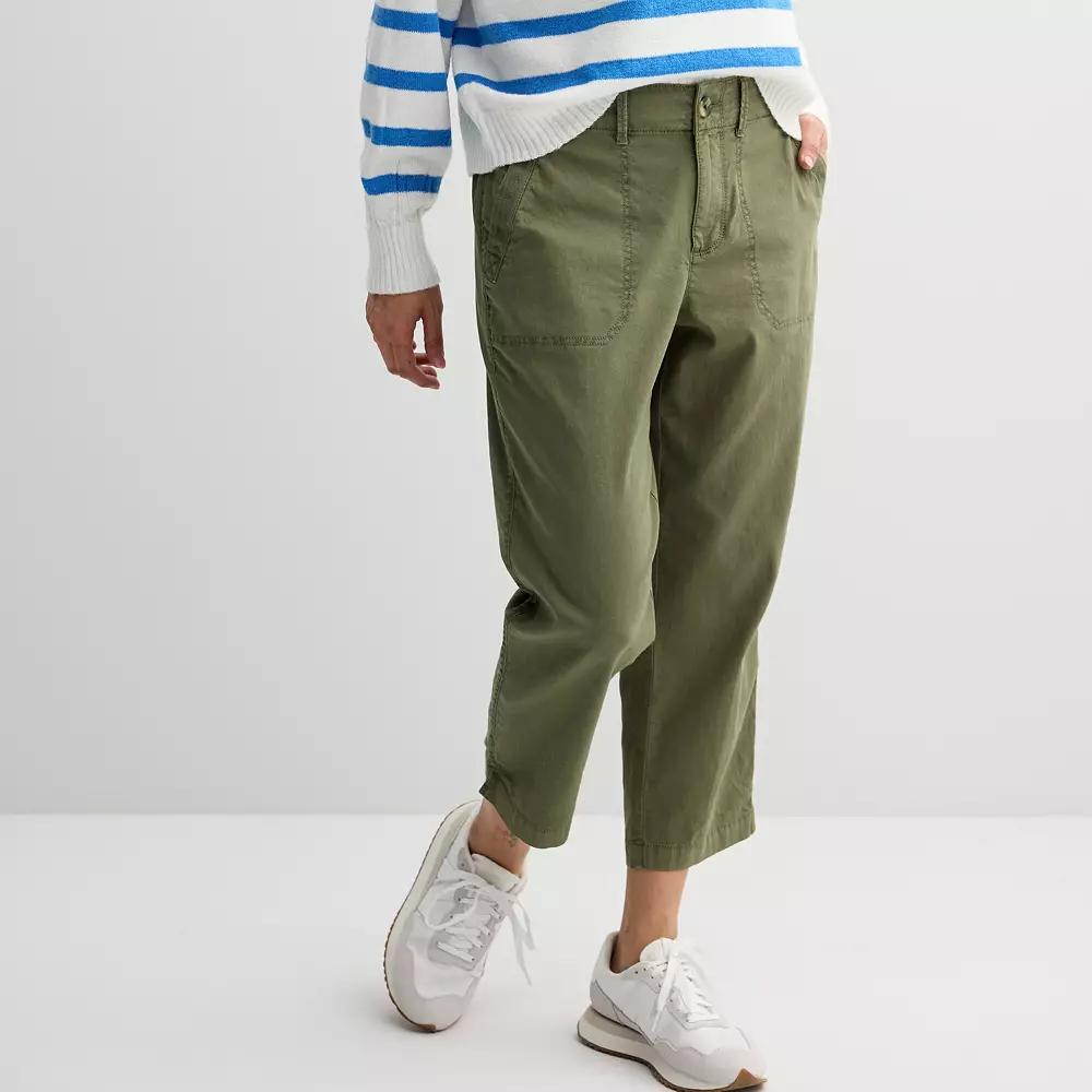 Women's Sonoma Goods For Life® Utility Capri Pants, Size: Large, Pledge Blue Product Image