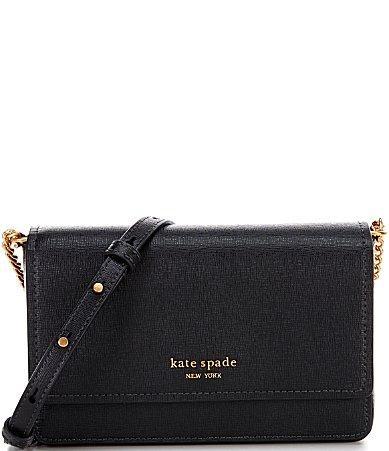 Womens Morgan Saffiano Leather Flap Chain Wallet Product Image