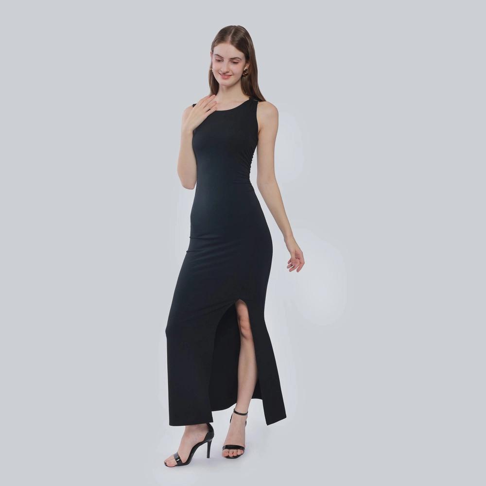 Women's Knit Maxi Bodycon Dress - Wild Fable™ Black XXL Product Image