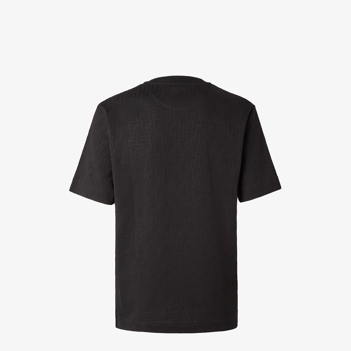 T-ShirtT-shirt in black piqué FF Jacquard Product Image