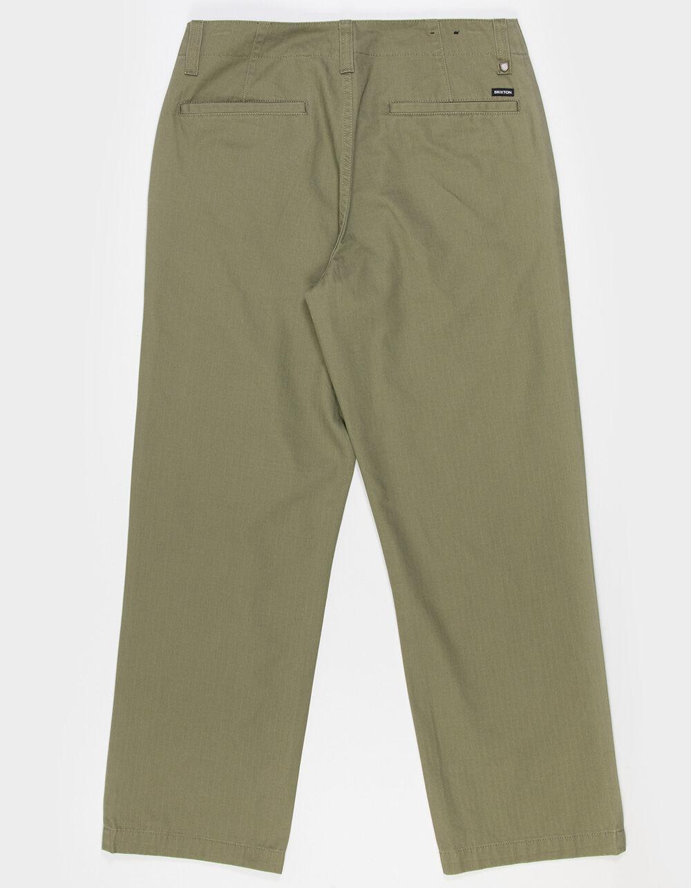 BRIXTON Surplus Herringbone Mens Relaxed Pants - OLIVE Product Image
