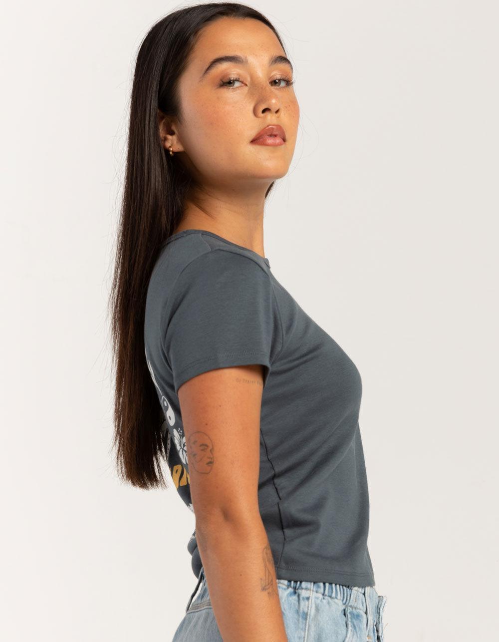 VOLCOM Palm Things Womens Baby Tee - SLATE Product Image