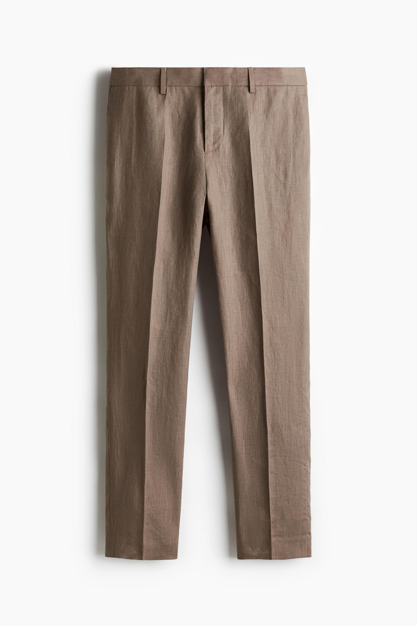 Slim-Fit Linen Suit Pants Product Image