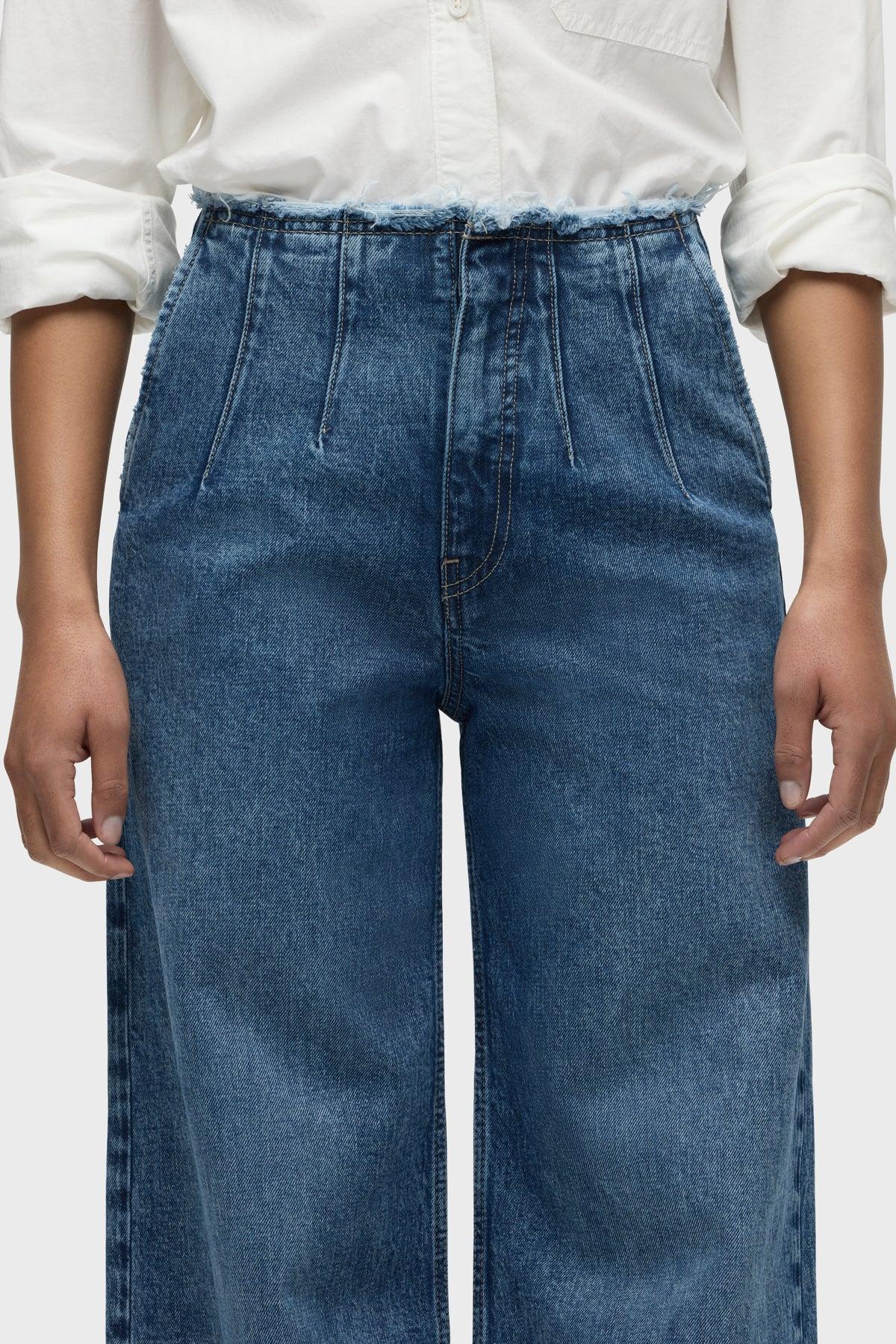 James High-Rise Darted Wide Leg Petite Jean Female Product Image