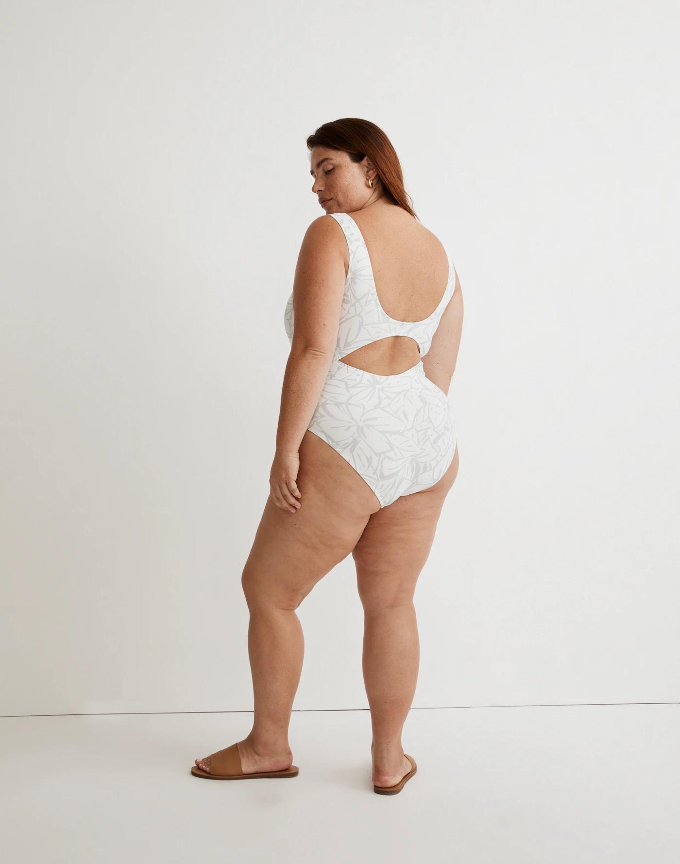 Plus Square-Neck Tank One-Piece Swimsuit Product Image