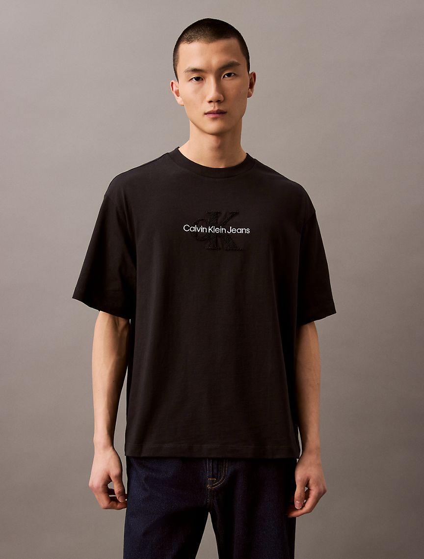 Monogram Logo Flocked Graphic Relaxed T-Shirt Product Image