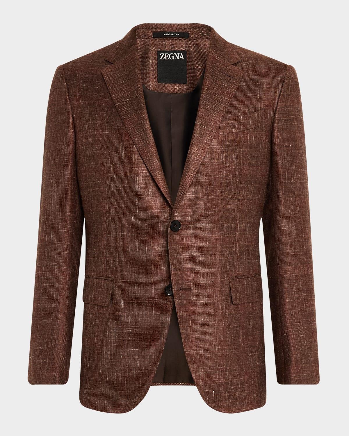 Mens Melange Tonal Plaid Sport Coat Product Image