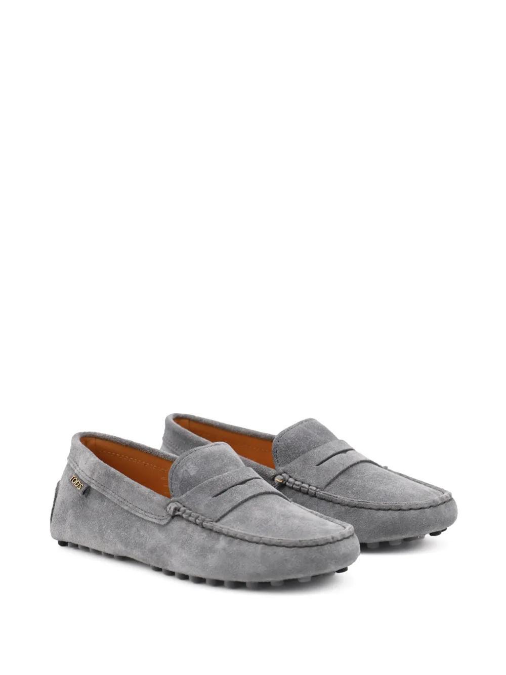 TOD'S Suede Loafers In Grey Product Image