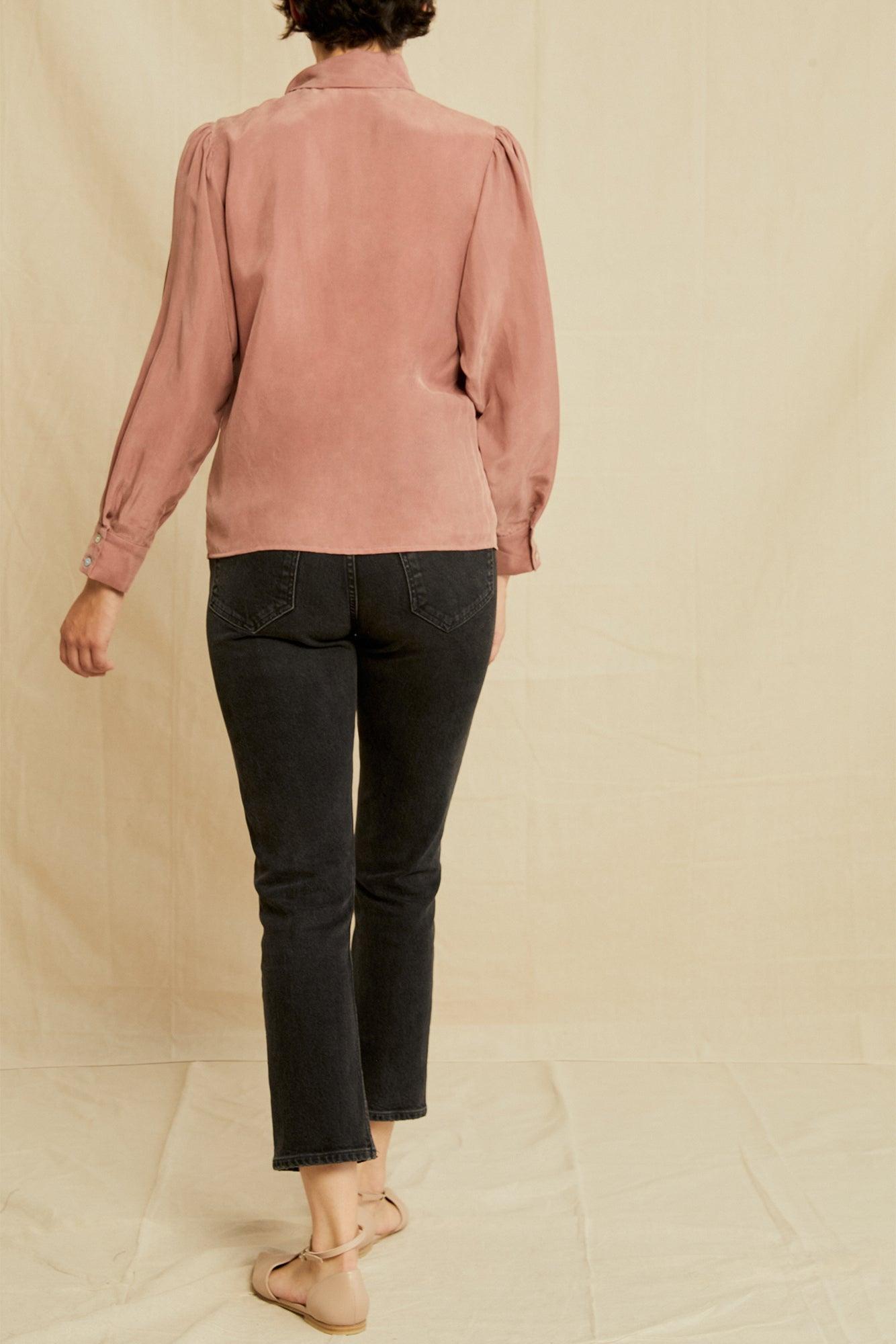 Olivet Cottonseed Cupro Blouse - Quartz - ReAmour Female Product Image