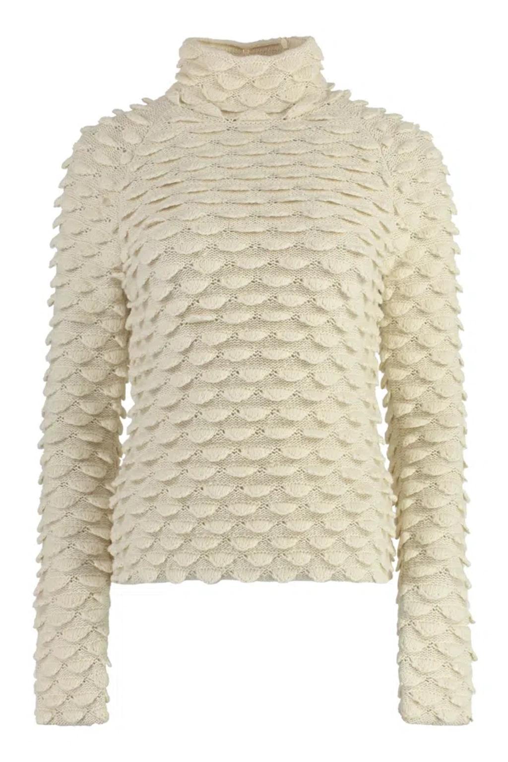 BOTTEGA VENETA Women's Wool Turtleneck Sweater In Green Product Image