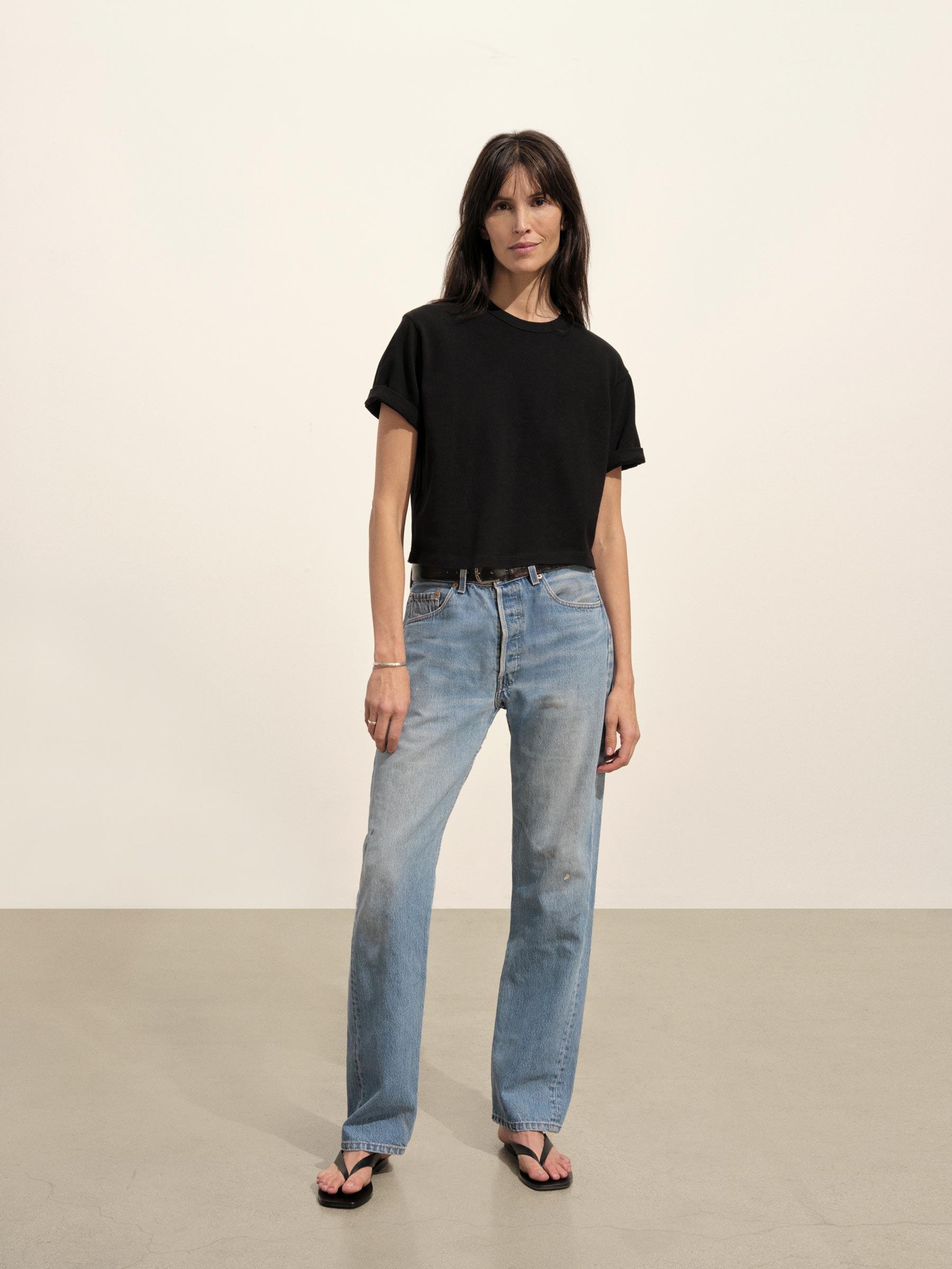 Black Field-Spec Boyfriend Crop Tee Product Image