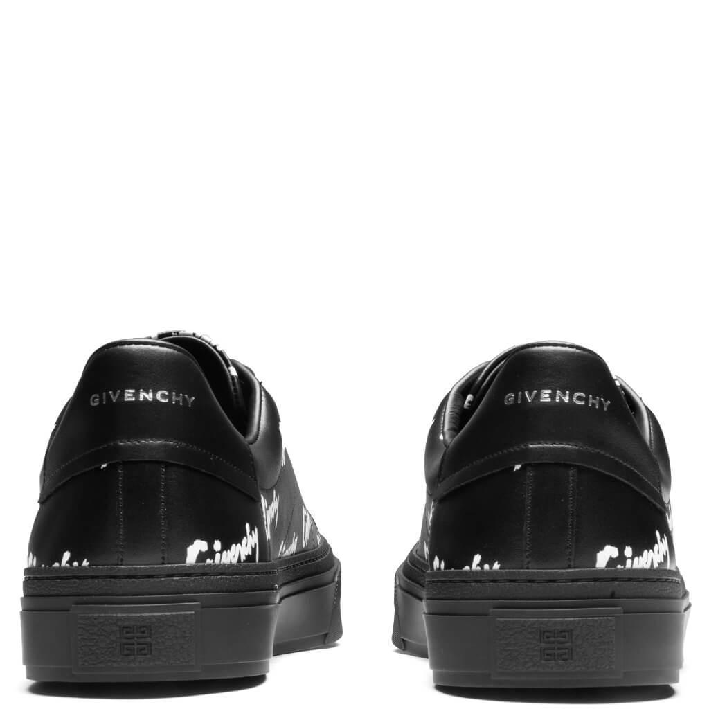 Printed Leather City Sport Sneakers - Black/White Male Product Image