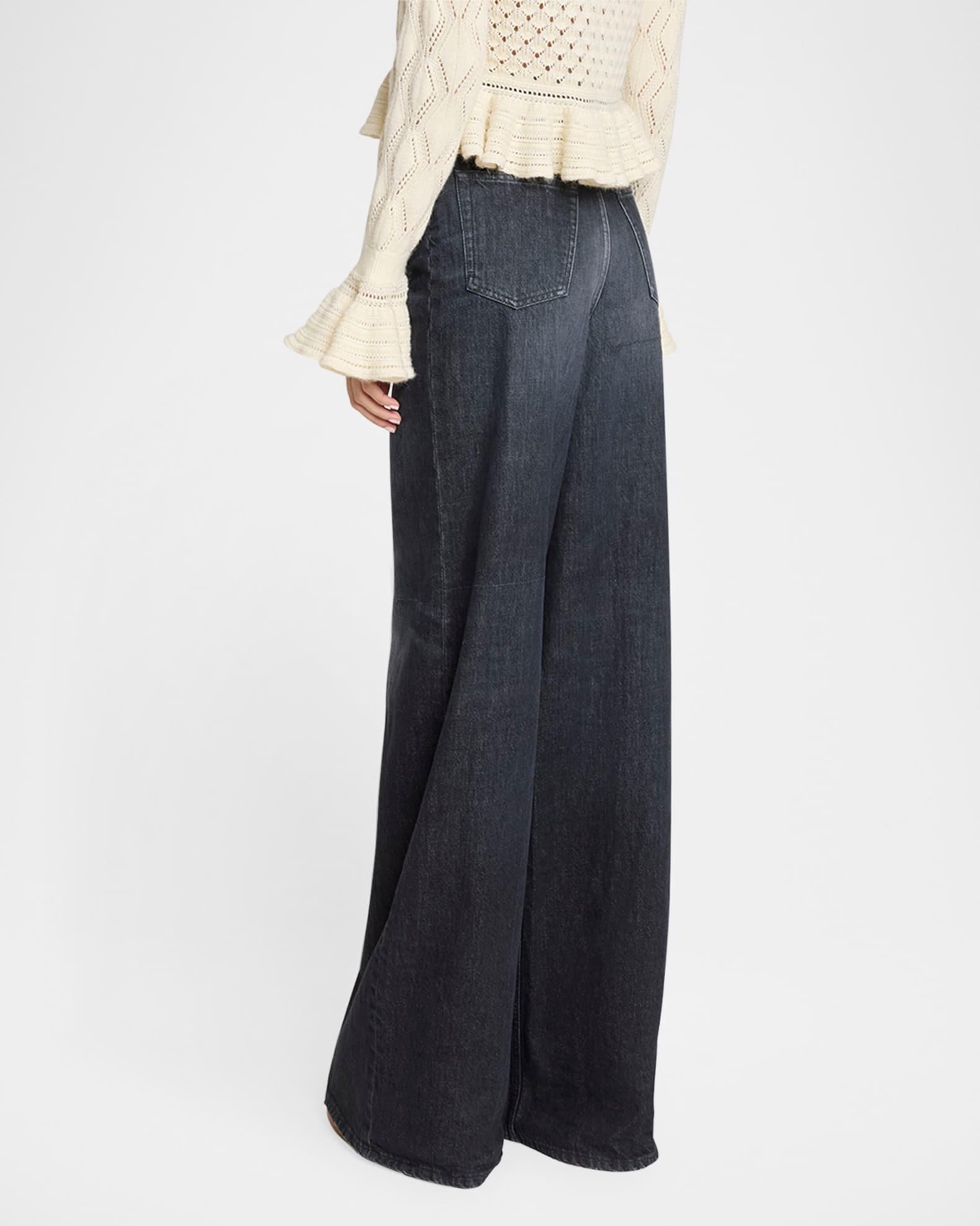 High-Rise Wide-Leg Palazzo Jeans Product Image