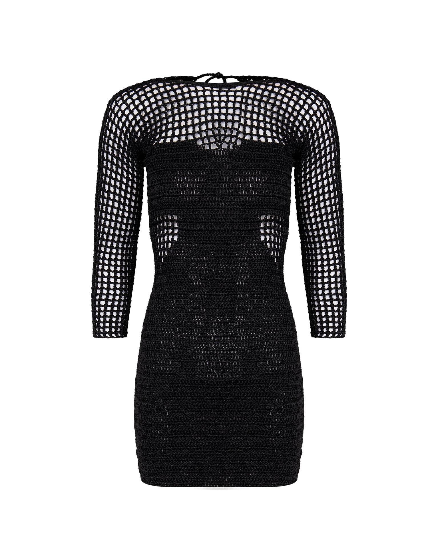 Knit Peggy Short Dress - Black Product Image