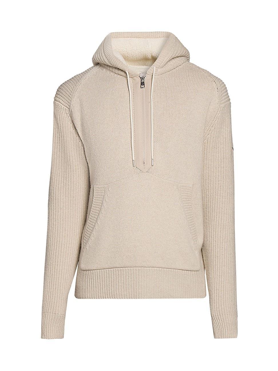 Mens Wool-Cashmere Quarter Zip Hoodie Product Image