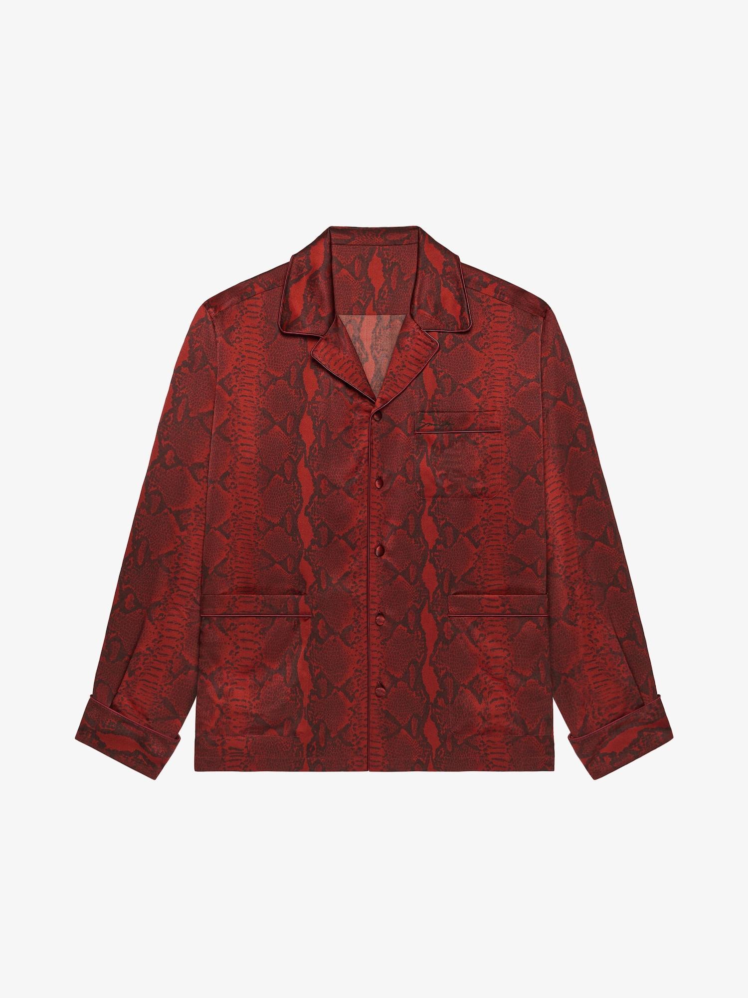 Pyjamas shirt in python print silk Product Image